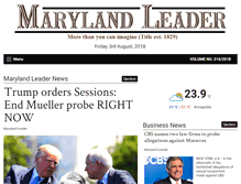 Tablet Screenshot of marylandleader.com